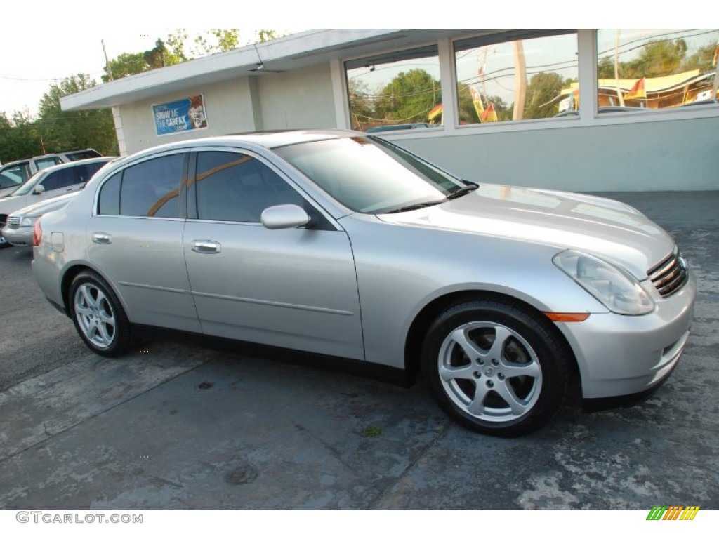 2003 G 35 Sedan - Brilliant Silver Metallic / Willow photo #3