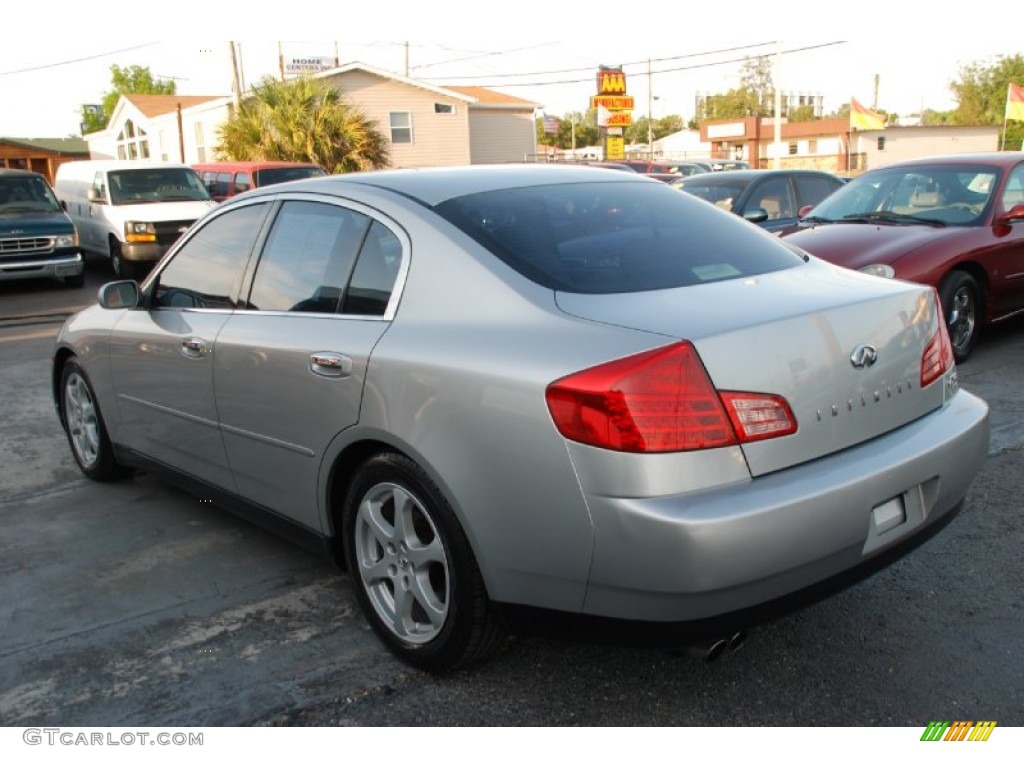 2003 G 35 Sedan - Brilliant Silver Metallic / Willow photo #8