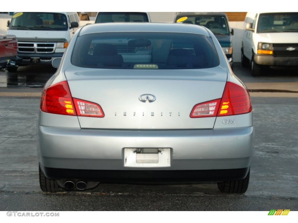 2003 G 35 Sedan - Brilliant Silver Metallic / Willow photo #9