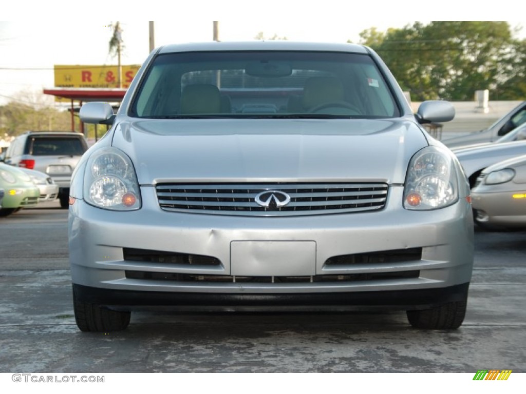 2003 G 35 Sedan - Brilliant Silver Metallic / Willow photo #11