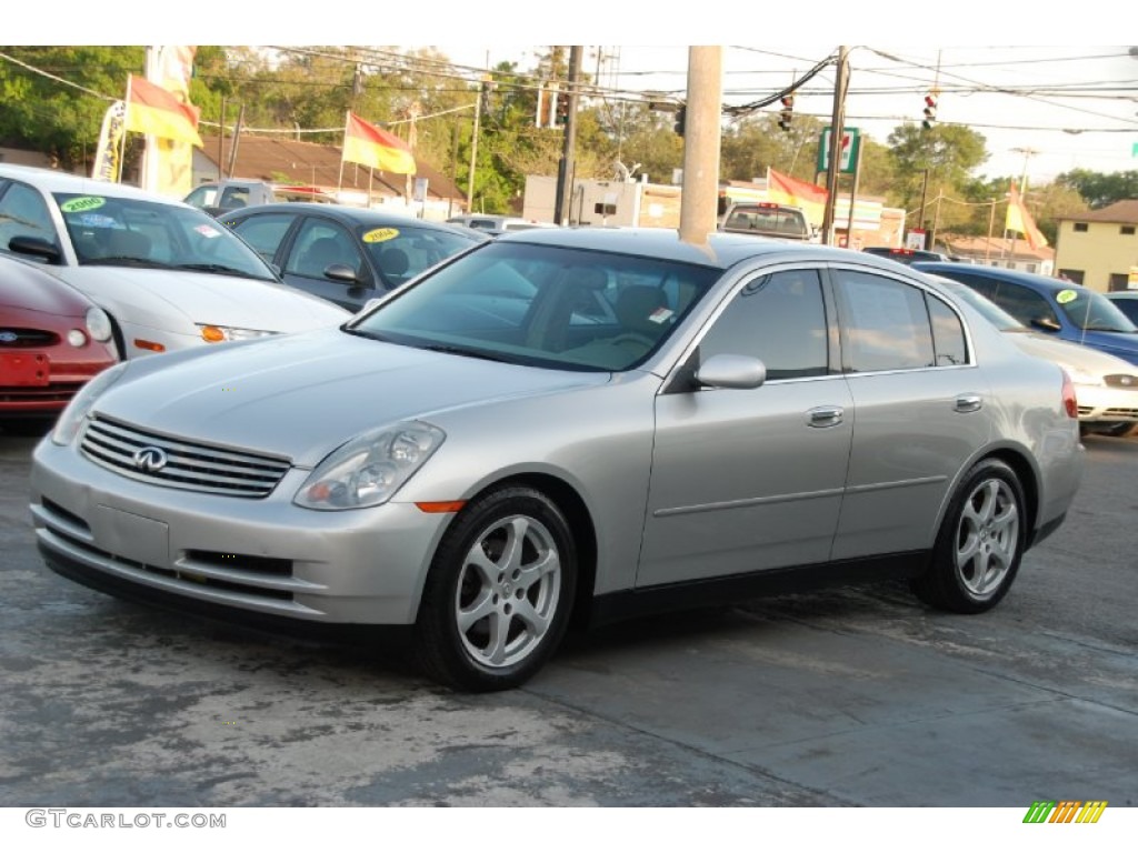 2003 G 35 Sedan - Brilliant Silver Metallic / Willow photo #32