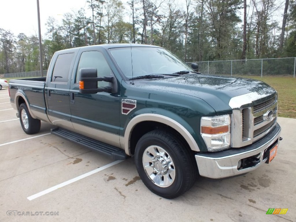 Forest Green Metallic 2008 Ford F250 Super Duty Lariat Crew Cab Exterior Photo #62195150