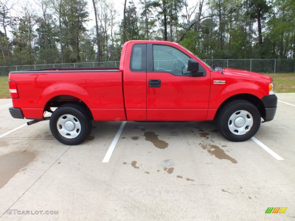 Bright Red 2008 Ford F150 XL Regular Cab Exterior Photo #62196080