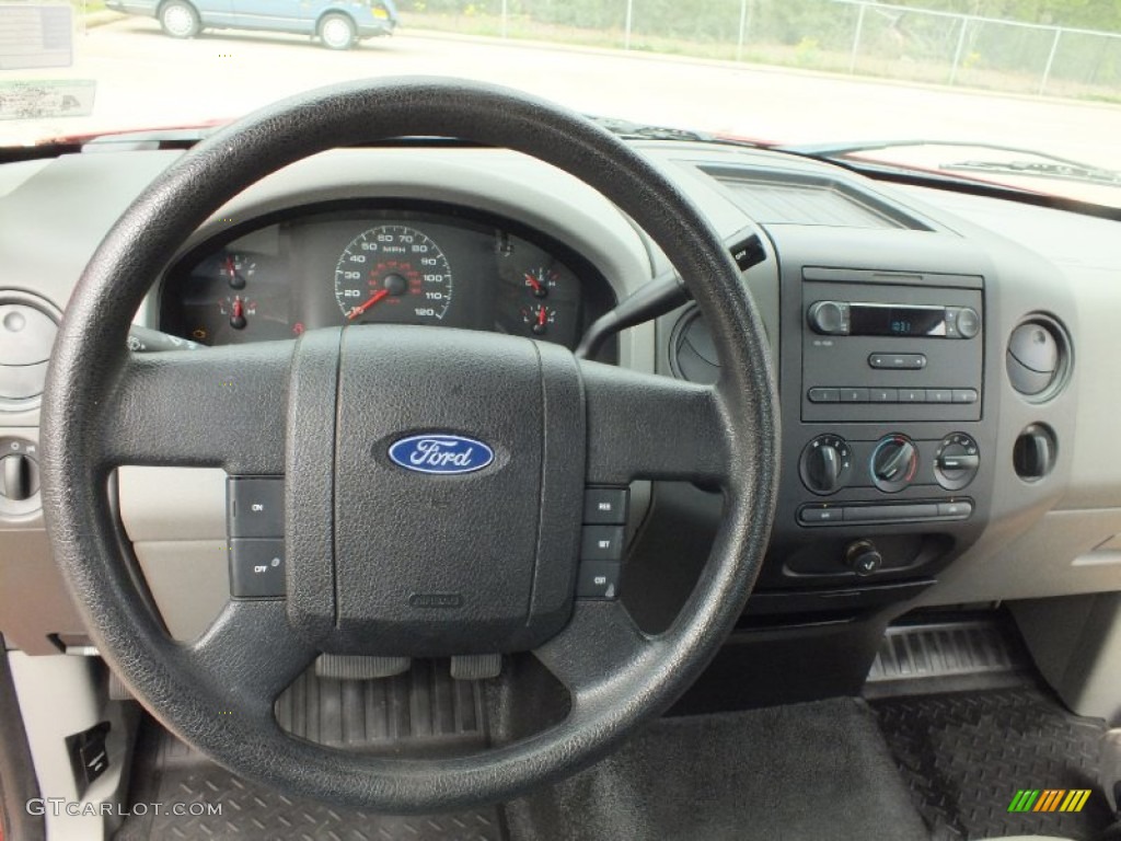 2008 Ford F150 XL Regular Cab Medium/Dark Flint Steering Wheel Photo #62196284