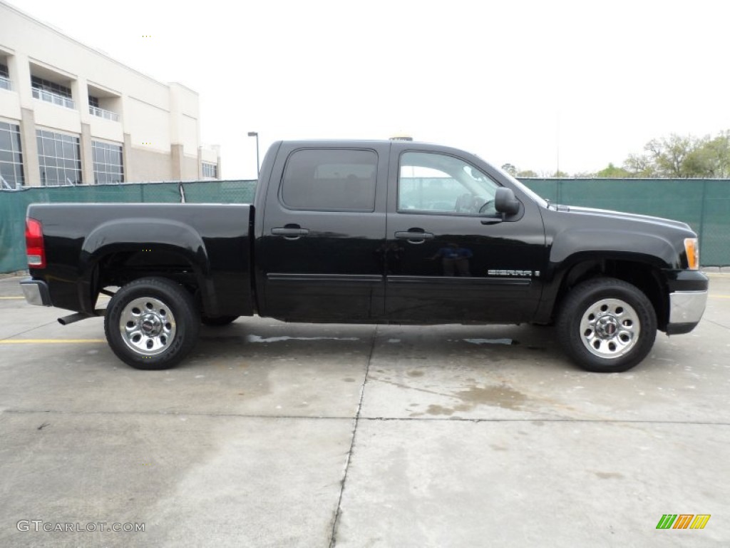 Onyx Black 2007 GMC Sierra 1500 SLE Crew Cab Exterior Photo #62196713