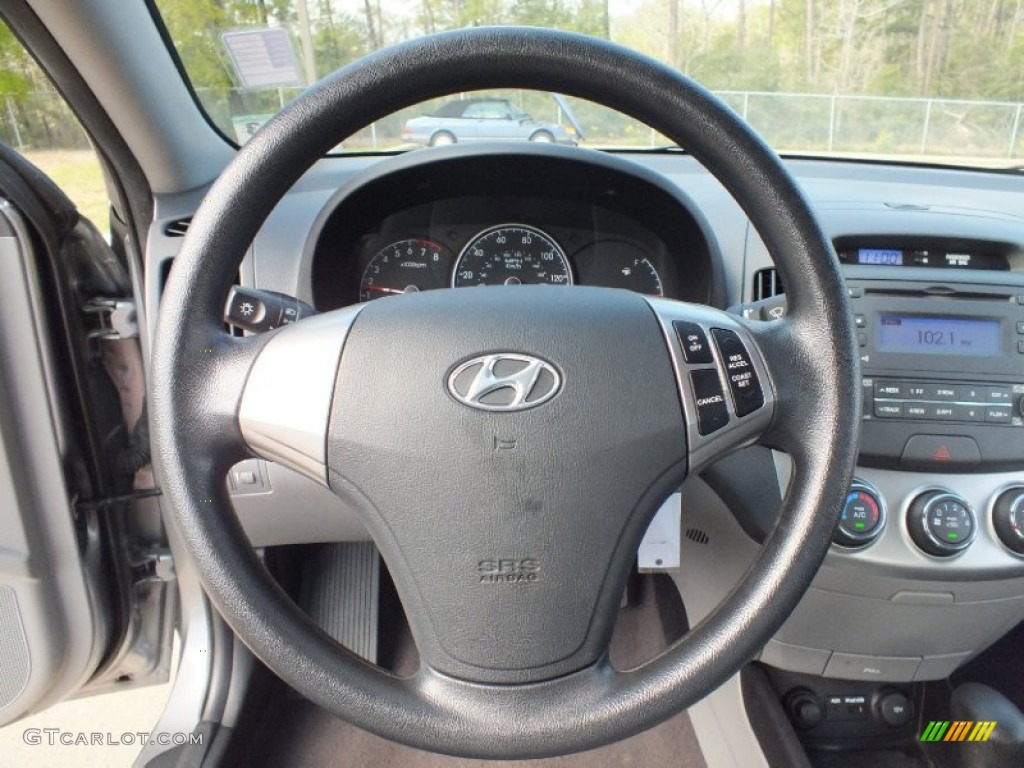 2010 Hyundai Elantra GLS Gray Steering Wheel Photo #62197517