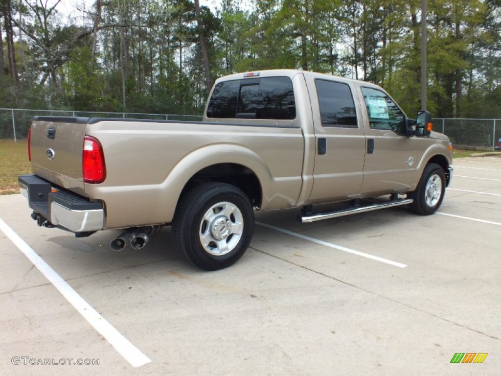 2012 F250 Super Duty XLT Crew Cab - Pale Adobe Metallic / Adobe photo #5