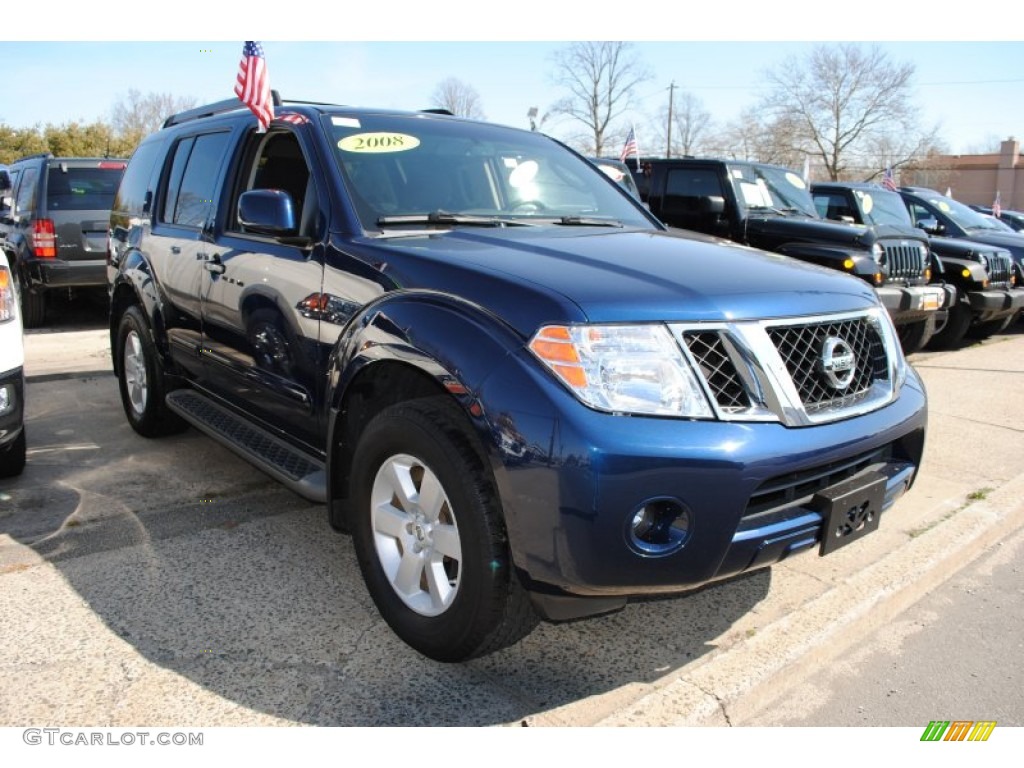 2008 Pathfinder SE 4x4 - Majestic Blue / Graphite photo #4