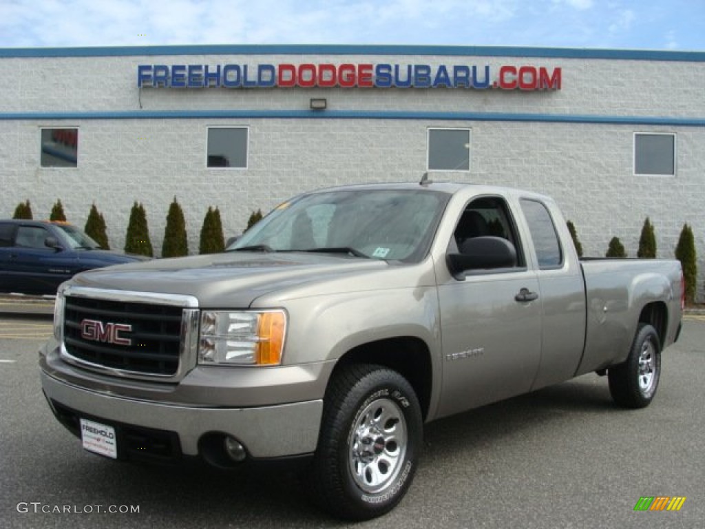 2008 Sierra 1500 Extended Cab - Steel Gray Metallic / Light Titanium photo #1