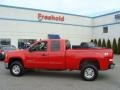 2007 Fire Red GMC Sierra 2500HD SLE Extended Cab 4x4  photo #3