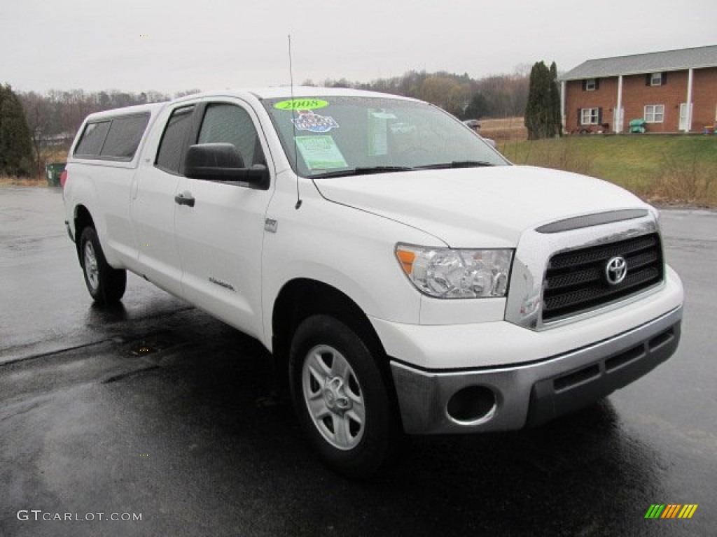 2008 Tundra SR5 Double Cab 4x4 - Super White / Beige photo #5