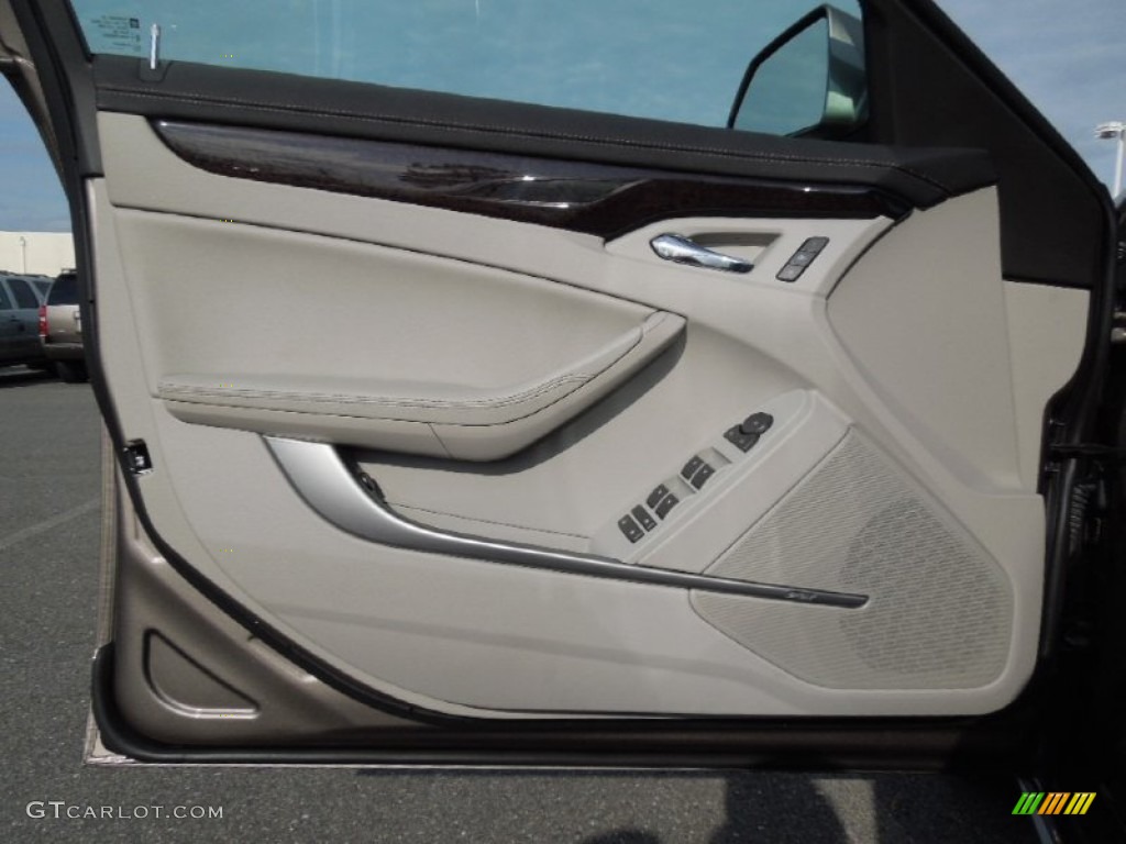 2012 Cadillac CTS 3.0 Sedan Light Titanium/Ebony Door Panel Photo #62201585