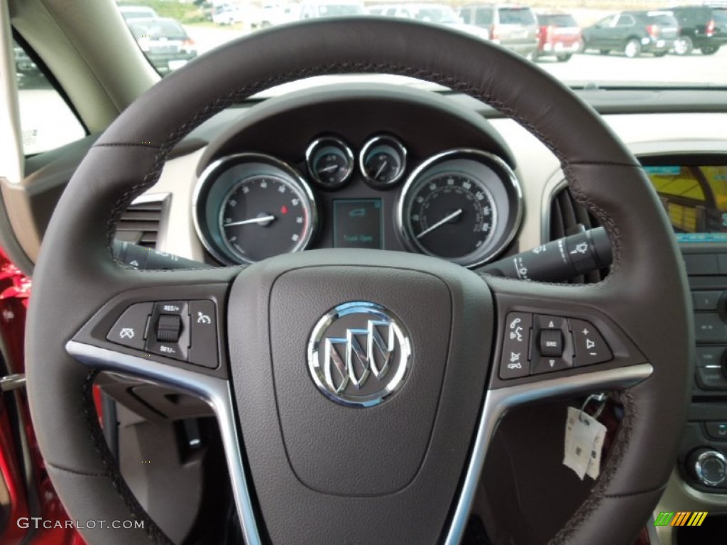 2012 Buick Verano FWD Cashmere Steering Wheel Photo #62201876