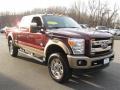 2011 Royal Red Metallic Ford F350 Super Duty King Ranch Crew Cab 4x4  photo #4