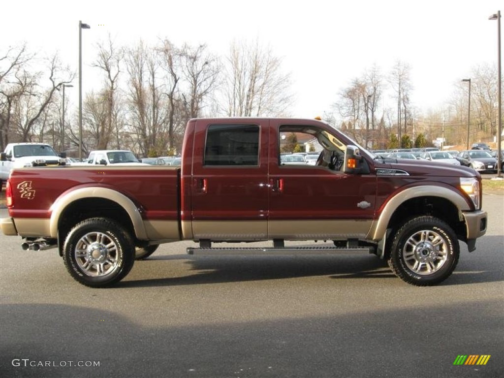 Royal Red Metallic 2011 Ford F350 Super Duty King Ranch Crew Cab 4x4 Exterior Photo #62201930