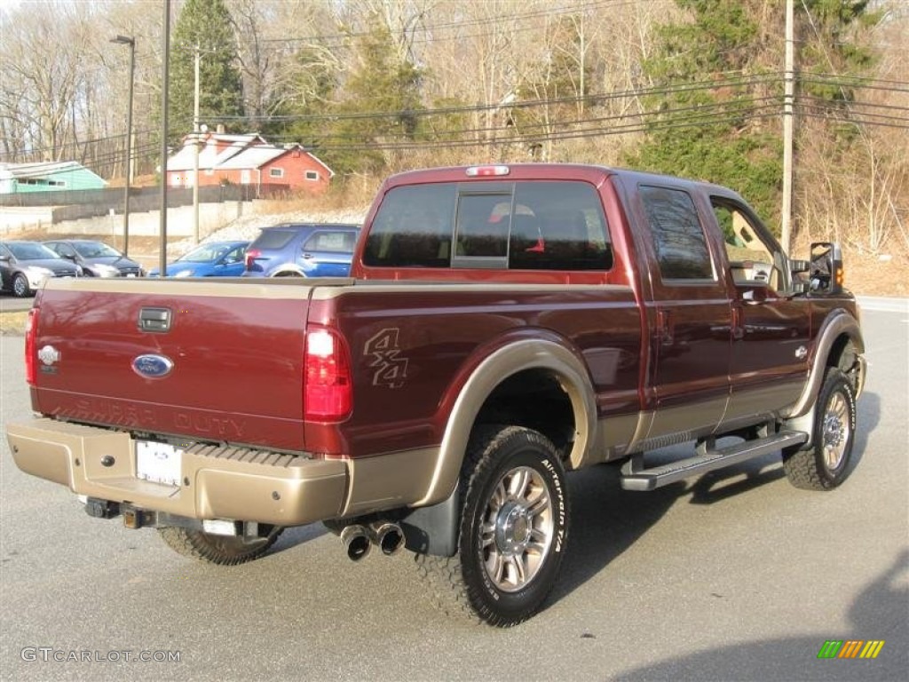 2011 F350 Super Duty King Ranch Crew Cab 4x4 - Royal Red Metallic / Chaparral Leather photo #6