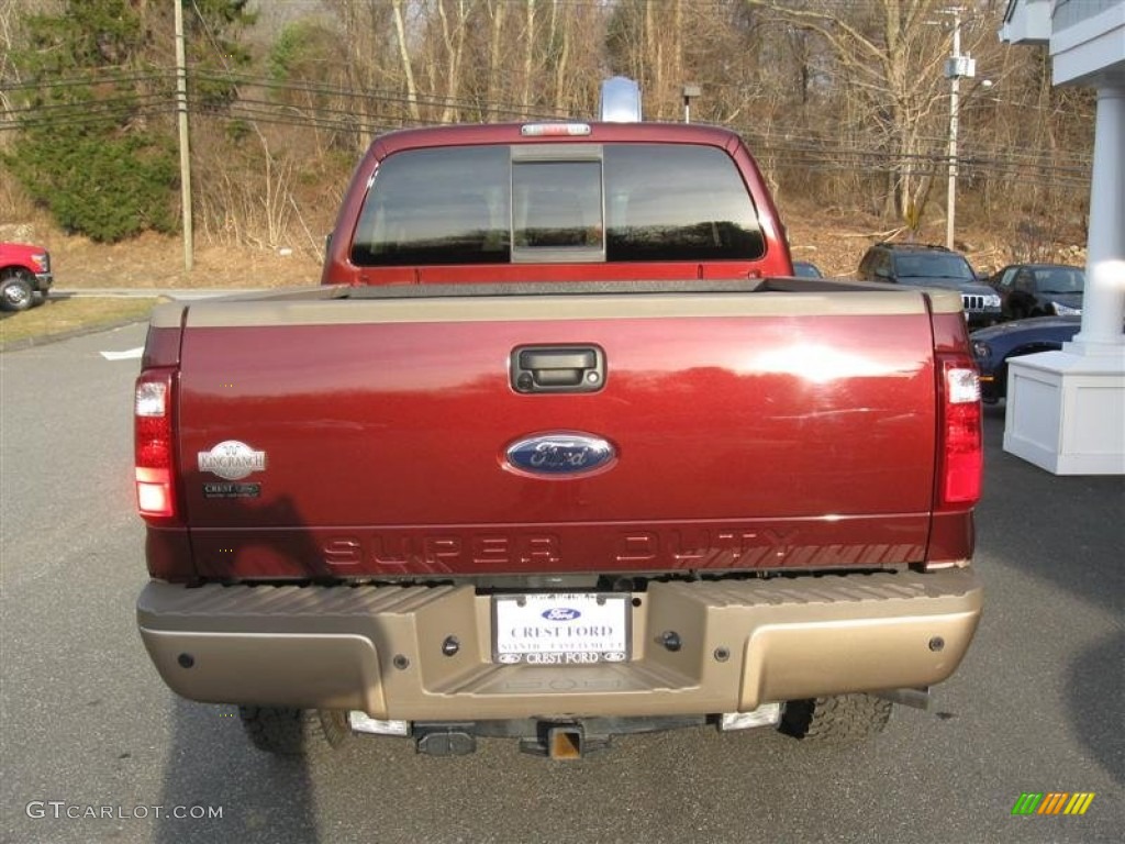 2011 F350 Super Duty King Ranch Crew Cab 4x4 - Royal Red Metallic / Chaparral Leather photo #7