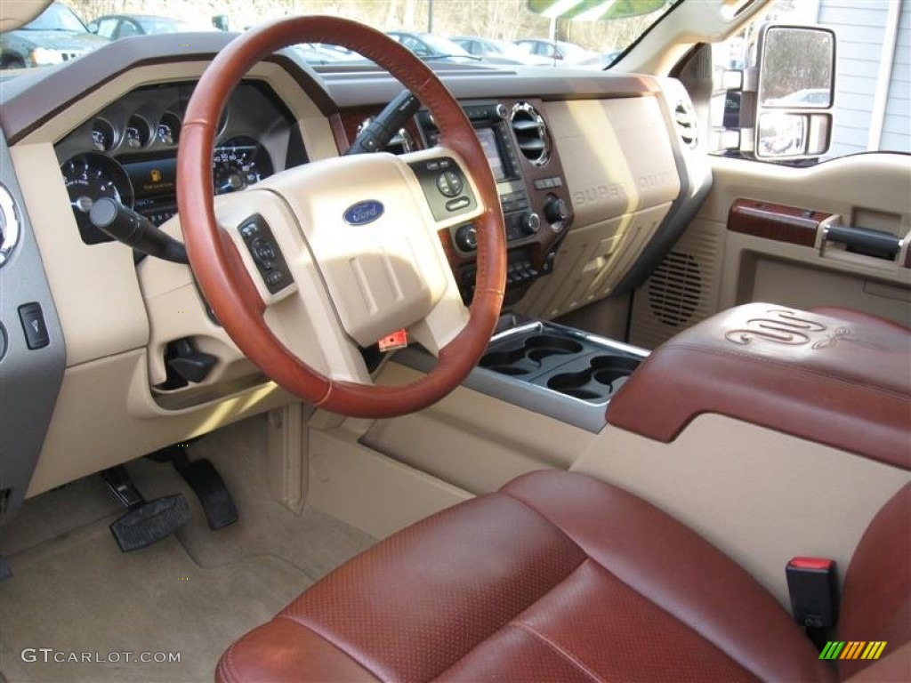 Chaparral Leather Interior 2011 Ford F350 Super Duty King Ranch Crew Cab 4x4 Photo #62201984