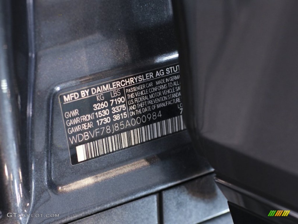 2005 Maybach 57 Standard 57 Model Info Tag Photos