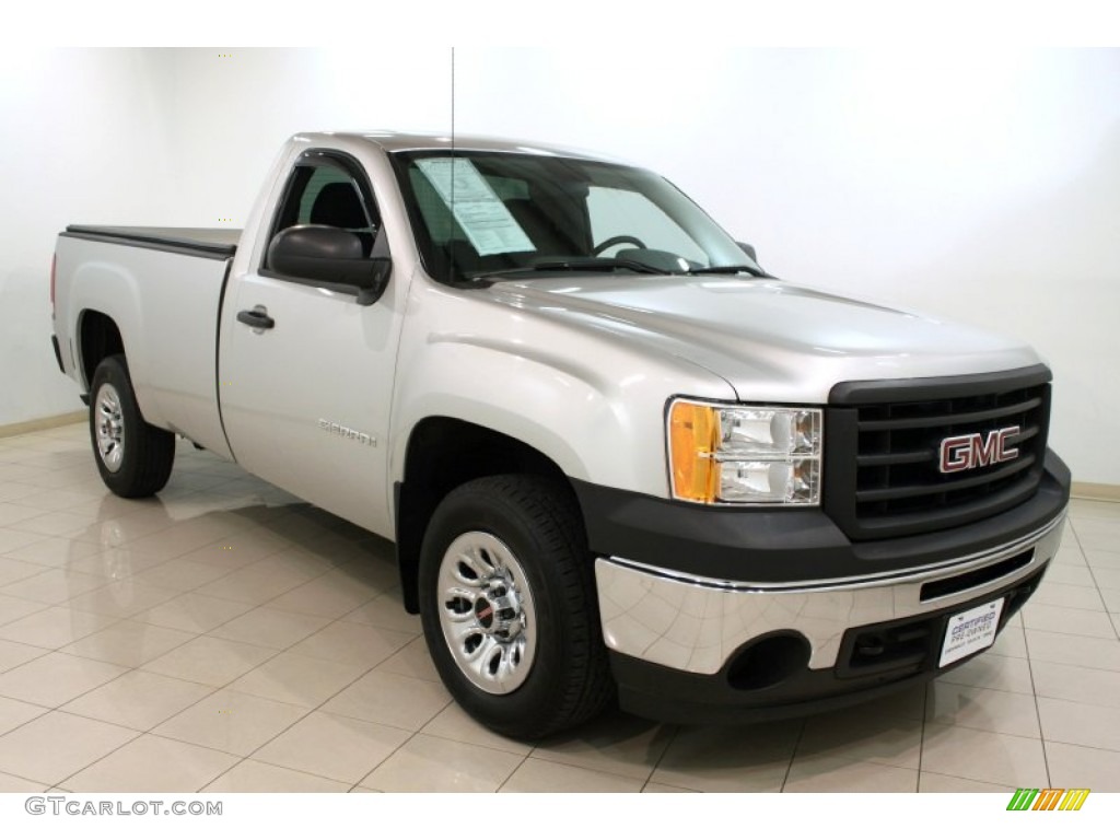 2010 Sierra 1500 Regular Cab - Pure Silver Metallic / Dark Titanium photo #1