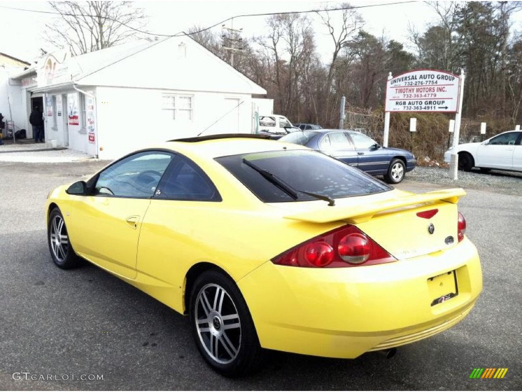 2001 Cougar V6 - Zinc Yellow / Midnight Black photo #5
