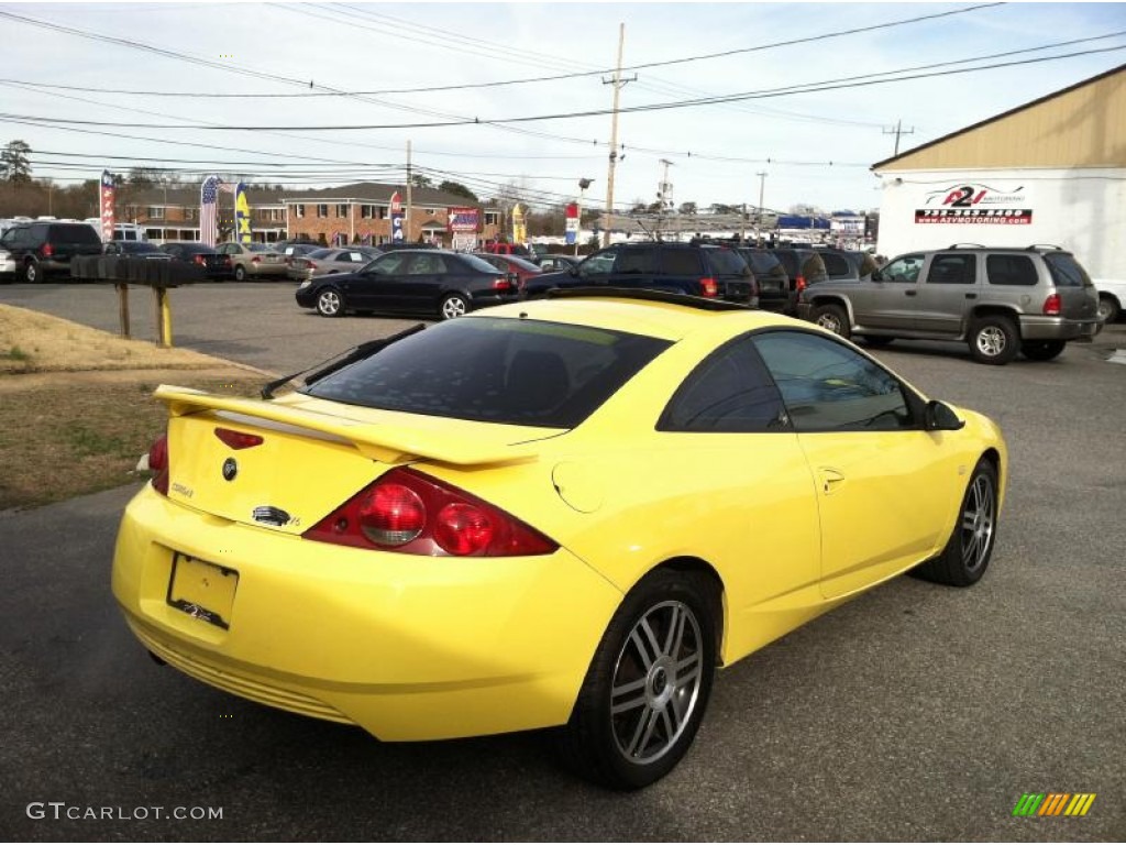 2001 Cougar V6 - Zinc Yellow / Midnight Black photo #7