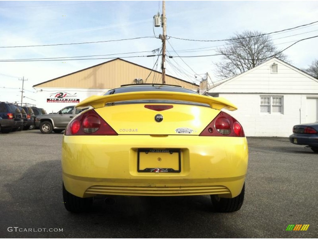 2001 Cougar V6 - Zinc Yellow / Midnight Black photo #10