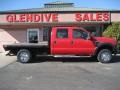 Red - F250 Super Duty XL Crew Cab 4x4 Chassis Photo No. 2