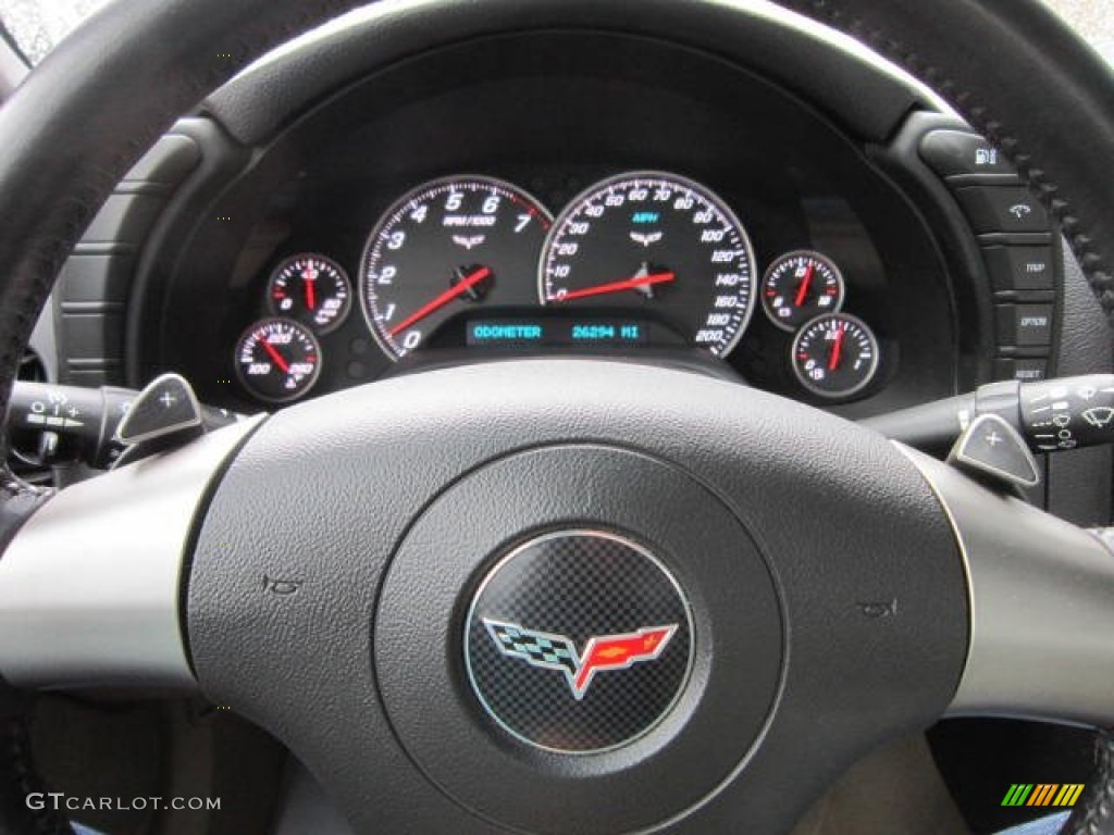 2008 Chevrolet Corvette Coupe Cashmere Steering Wheel Photo #62210657