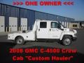 2008 Summit White GMC C Series Topkick C4500 Crew Cab Trailer Truck  photo #1