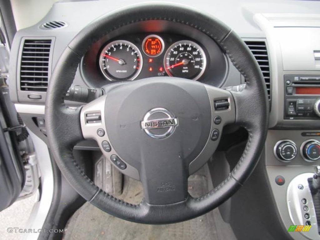 2011 Nissan Sentra 2.0 SR Charcoal Steering Wheel Photo #62211904