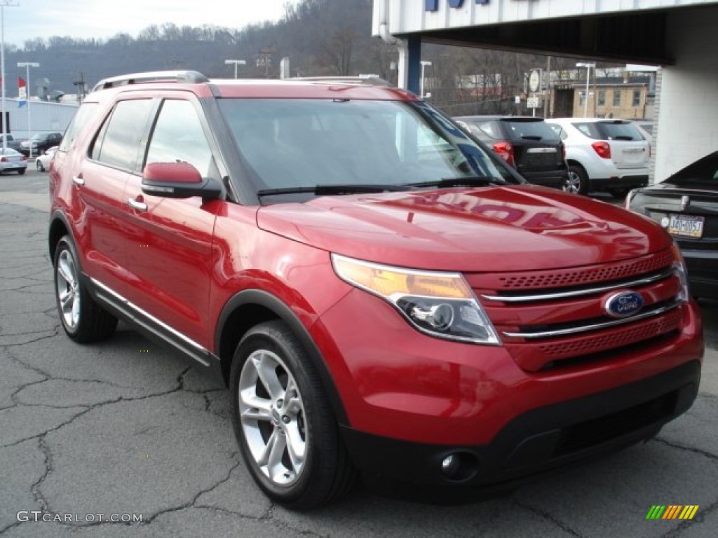 2011 Explorer Limited 4WD - Red Candy Metallic / Charcoal Black photo #2