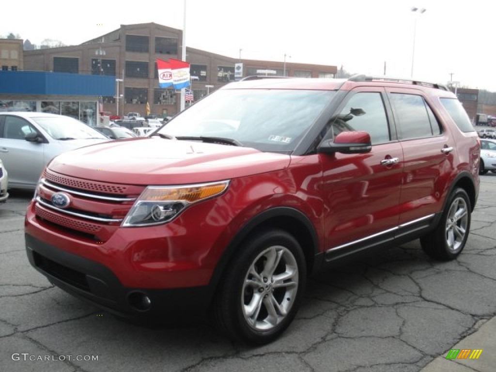 2011 Explorer Limited 4WD - Red Candy Metallic / Charcoal Black photo #4