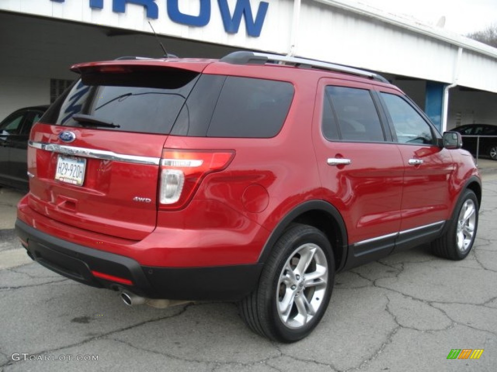 2011 Explorer Limited 4WD - Red Candy Metallic / Charcoal Black photo #8