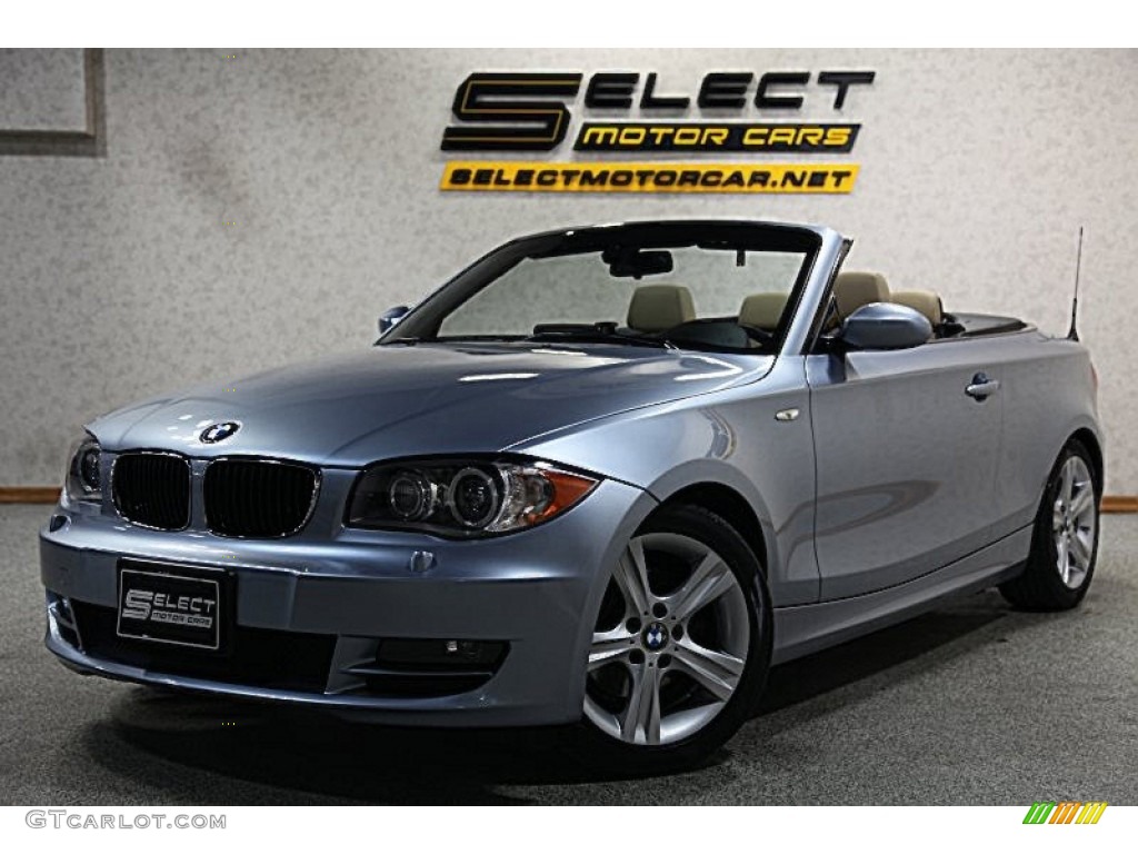 2008 1 Series 128i Convertible - Blue Water Metallic / Savanna Beige photo #2