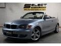 2008 Blue Water Metallic BMW 1 Series 128i Convertible  photo #2