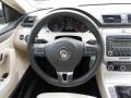 Cornsilk Beige Two-Tone 2009 Volkswagen CC Sport Steering Wheel