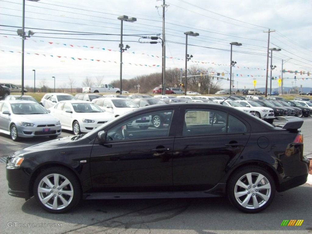 2012 Lancer GT - Tarmac Black Pearl / Black photo #2