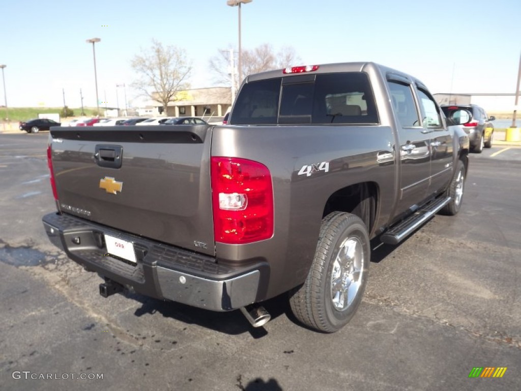 2012 Silverado 1500 LTZ Crew Cab 4x4 - Mocha Steel Metallic / Light Cashmere/Dark Cashmere photo #5