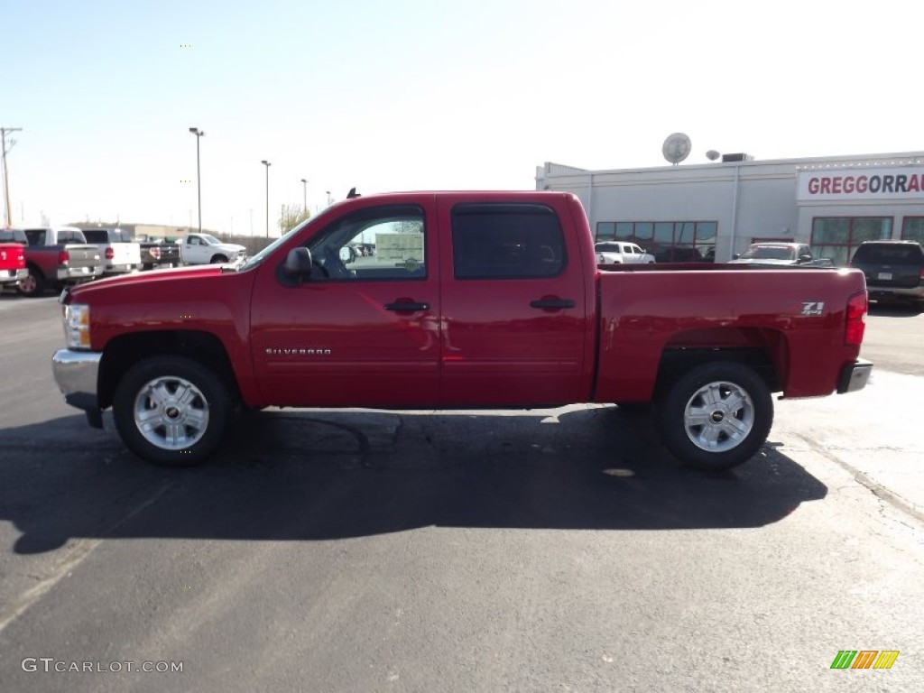 2012 Silverado 1500 LT Crew Cab 4x4 - Victory Red / Light Cashmere/Dark Cashmere photo #8