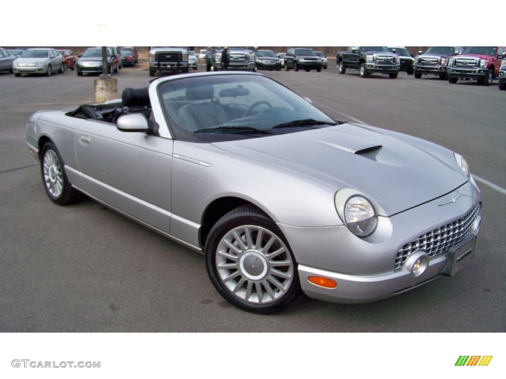 Platinum Silver Metallic 2005 Ford Thunderbird Deluxe Roadster Exterior Photo #62216441