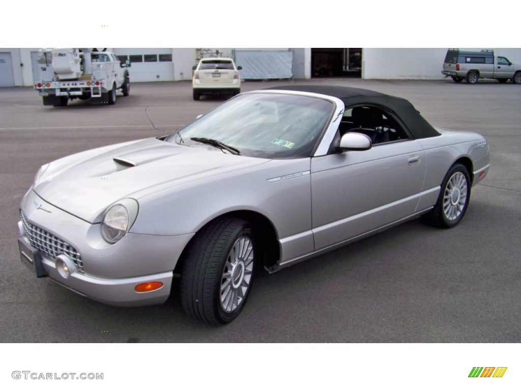 Platinum Silver Metallic 2005 Ford Thunderbird Deluxe Roadster Exterior Photo #62216597