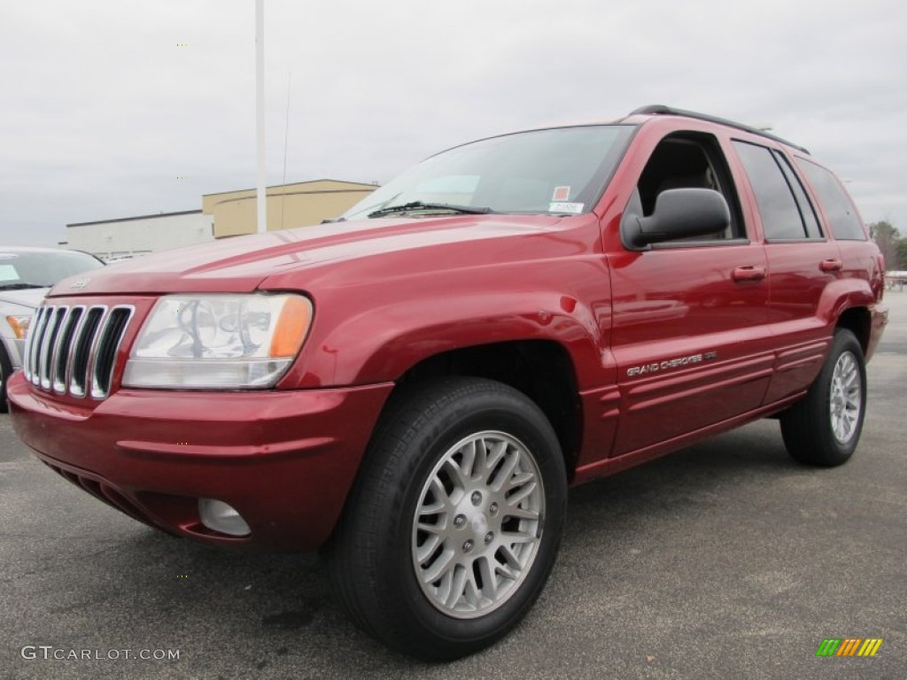 2003 Grand Cherokee Limited - Inferno Red Tinted Pearlcoat / Taupe photo #1