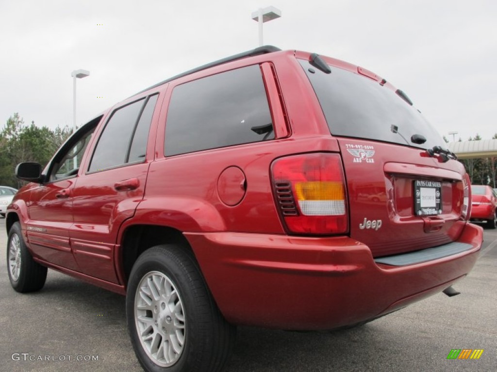2003 Grand Cherokee Limited - Inferno Red Tinted Pearlcoat / Taupe photo #2