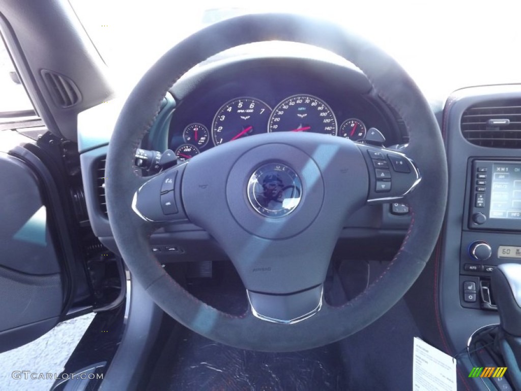 2012 Chevrolet Corvette Centennial Edition Coupe Ebony Steering Wheel Photo #62216816