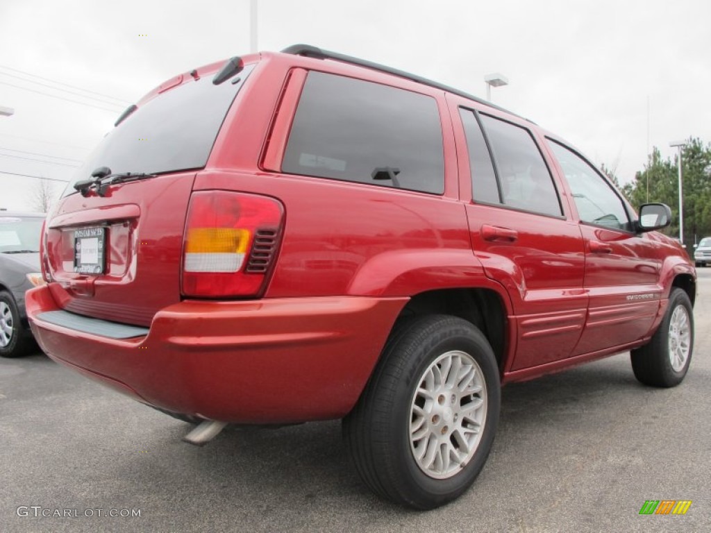 2003 Grand Cherokee Limited - Inferno Red Tinted Pearlcoat / Taupe photo #3