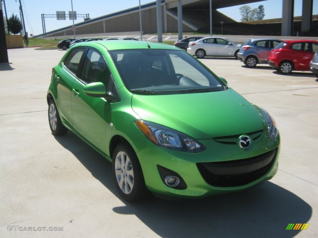 Spirted Green Metallic 2012 Mazda MAZDA2 Touring Exterior Photo #62217344