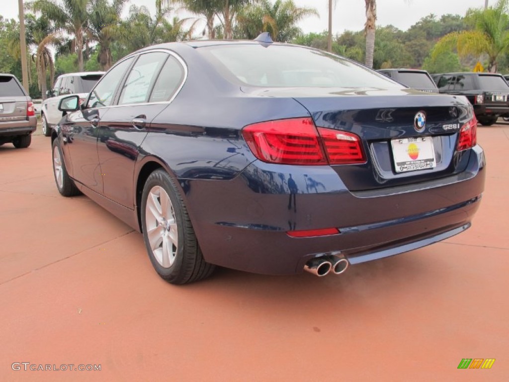 2012 5 Series 528i Sedan - Deep Sea Blue Metallic / Oyster/Black photo #3