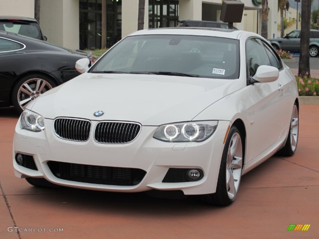 2012 3 Series 335i Coupe - Alpine White / Black photo #1