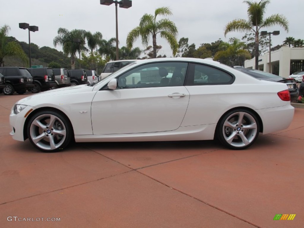 2012 3 Series 335i Coupe - Alpine White / Black photo #2